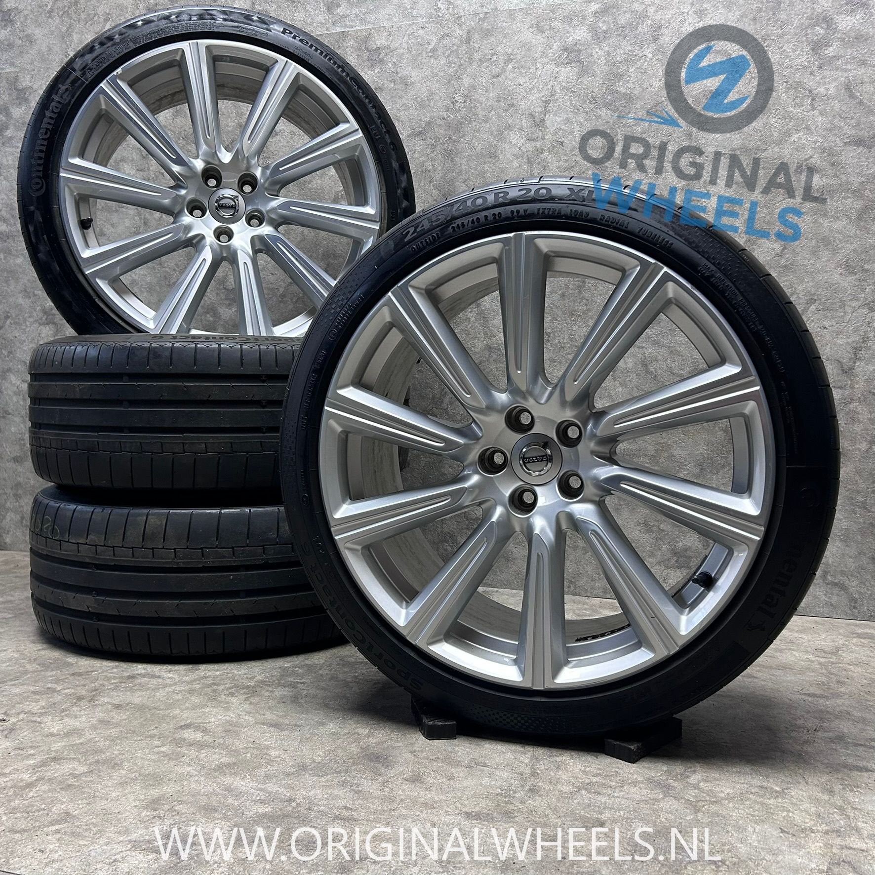 mooie 20 inch originele velgen + zomerbanden Volvo V90, -, -, Banden en Velgen, Ophalen of Verzenden