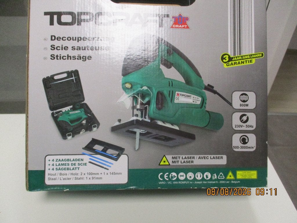 decoupeerzaag topcraft ; nieuw in box en verpakking ., Doe-het-zelf en Bouw, Gereedschap | Zaagmachines, Topcraft, Decoupeerzaag