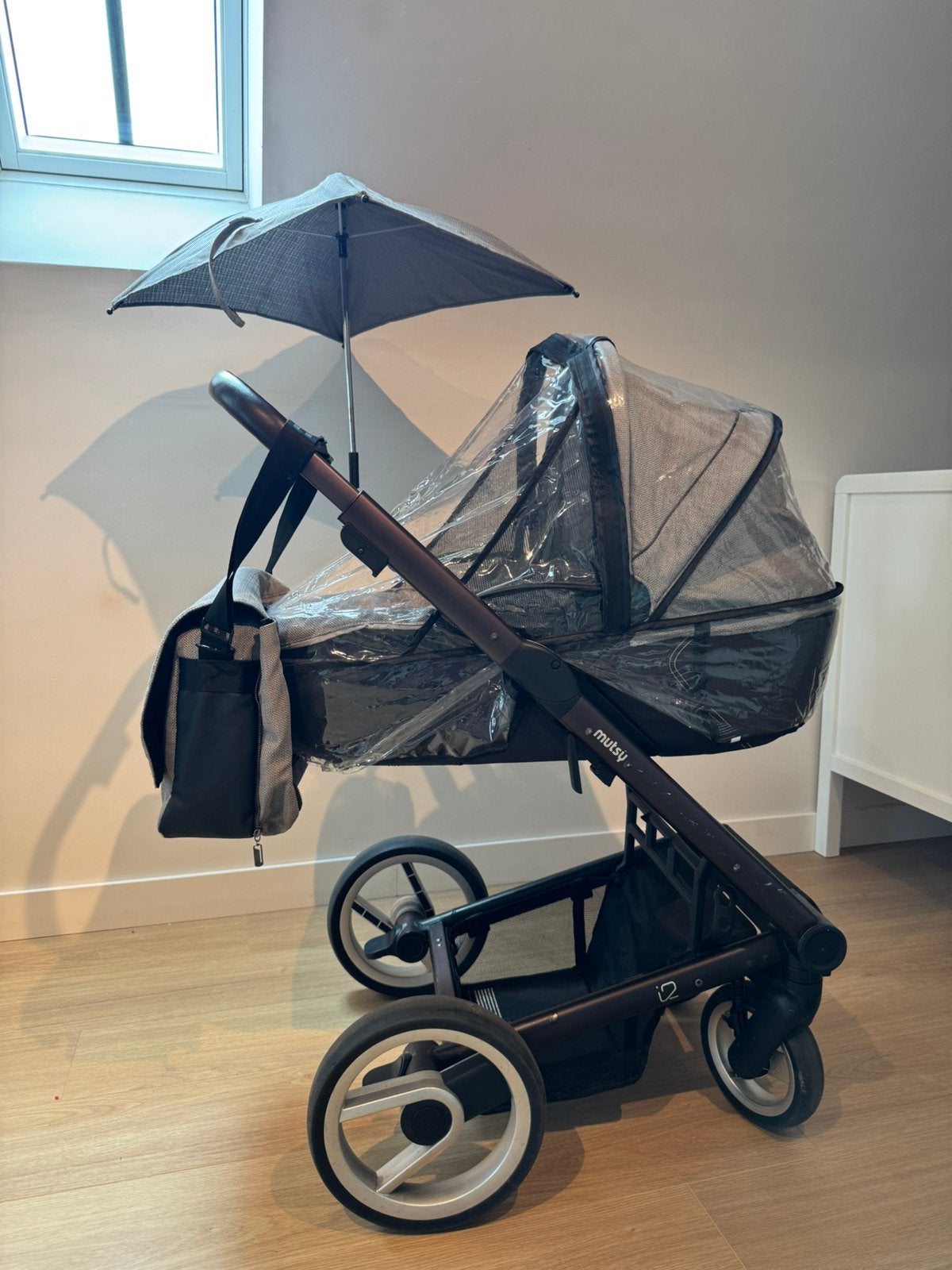 Mutsy i2 complete kinderwagen, Gebruikt, Mutsy, Met reiswieg, Ophalen