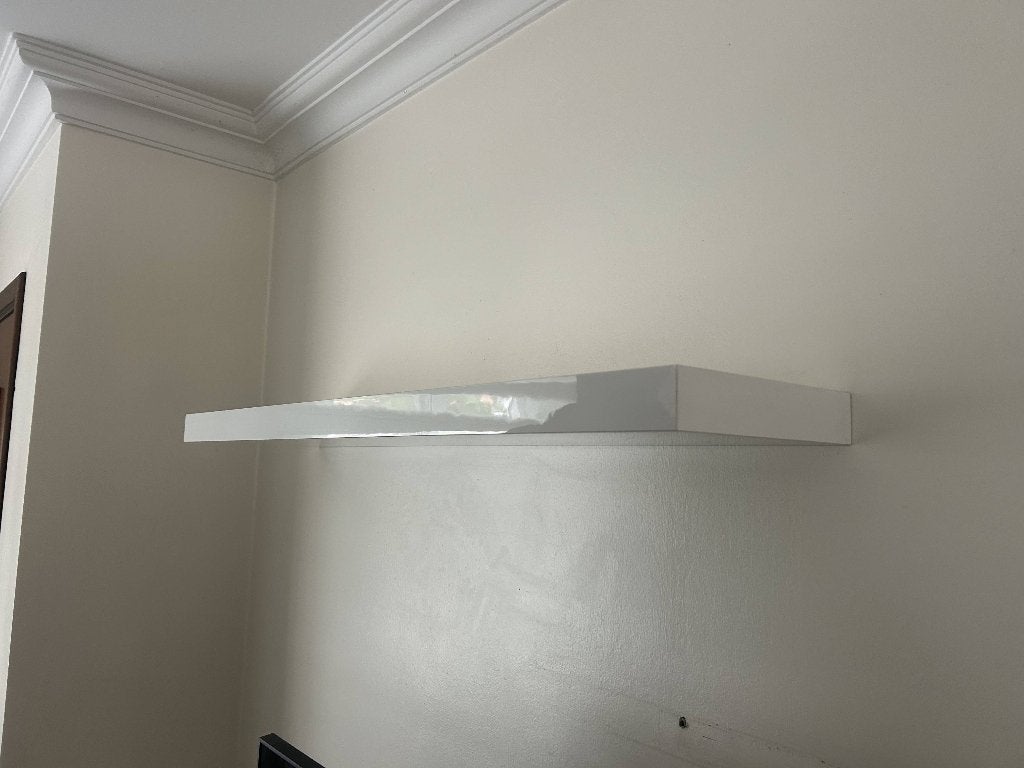 Étagères Ikea LACK (2x) (blanc brillant), 50 mm ou plus, Comme neuf, Autres essences de bois, Enlèvement