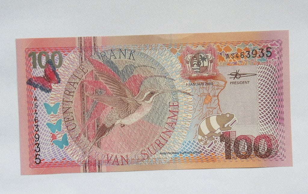 Suriname 100 Gulden  2000, Postzegels en Munten, Bankbiljetten | Amerika, Verzenden