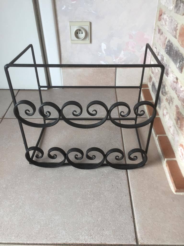 Wijnrek / Wijnfleshouder in smeedijzer., Huis en Inrichting, Ophalen, Zo goed als nieuw, Overige materialen, 5 tot 15 flessen