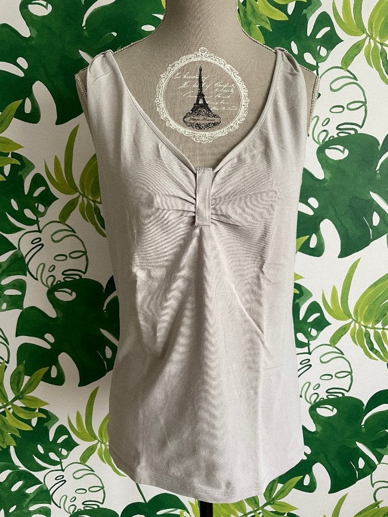 grijs topje Xandres - M, Kleding | Dames, Topjes, Maat 38/40 (M), Verzenden, Zo goed als nieuw, Zonder mouw