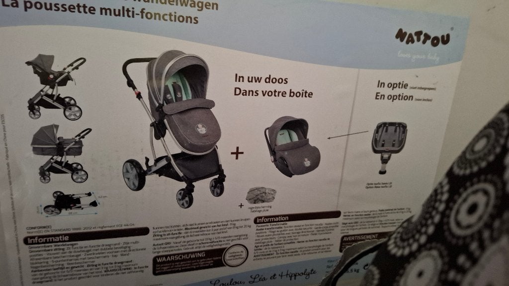 Poussette landeau maxi cosi complète avec accessoires, Avec siège auto, Enlèvement, Utilisé, Poussette