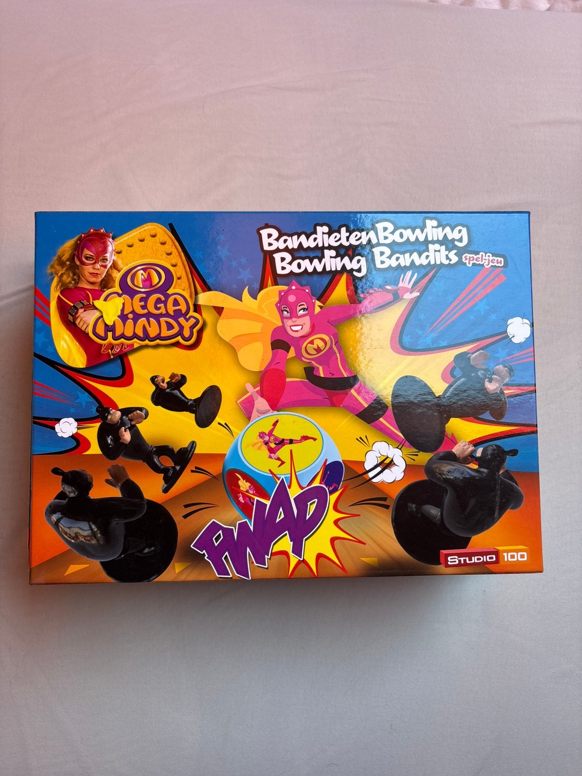 Mega mindy bandieten bowling gezelschapspel, Hobby en Vrije tijd, Ophalen, Zo goed als nieuw