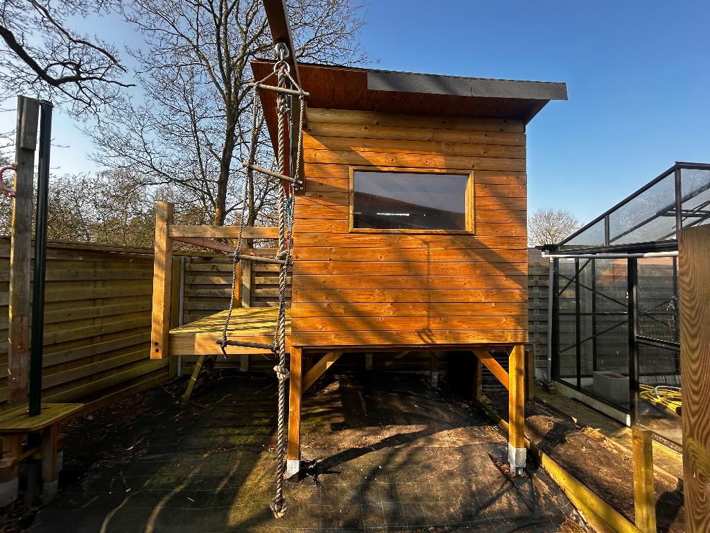 Houten speelhuis, Enlèvement, Comme neuf, Bois