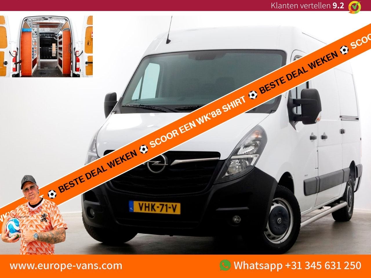 Opel Movano 2.3 Turbo 150pk L2H2 Camera/Inrichting/2x Schuif, Auto's, 254 g/km, Wit, Bedrijf, Onderhoudsboekje