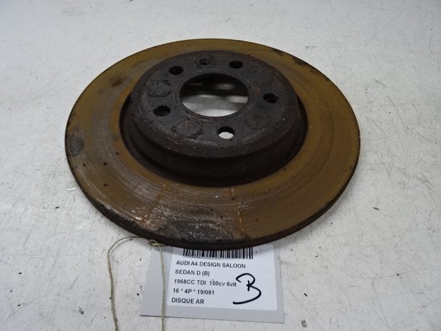 FREIN DISQUE ARRIÈRE Audi A4 (B9) (01-2015/11-2019), Auto-Union-Straße  1,
85057  Ingolstadt, DE, Info@audi.de, Audi, Utilisé