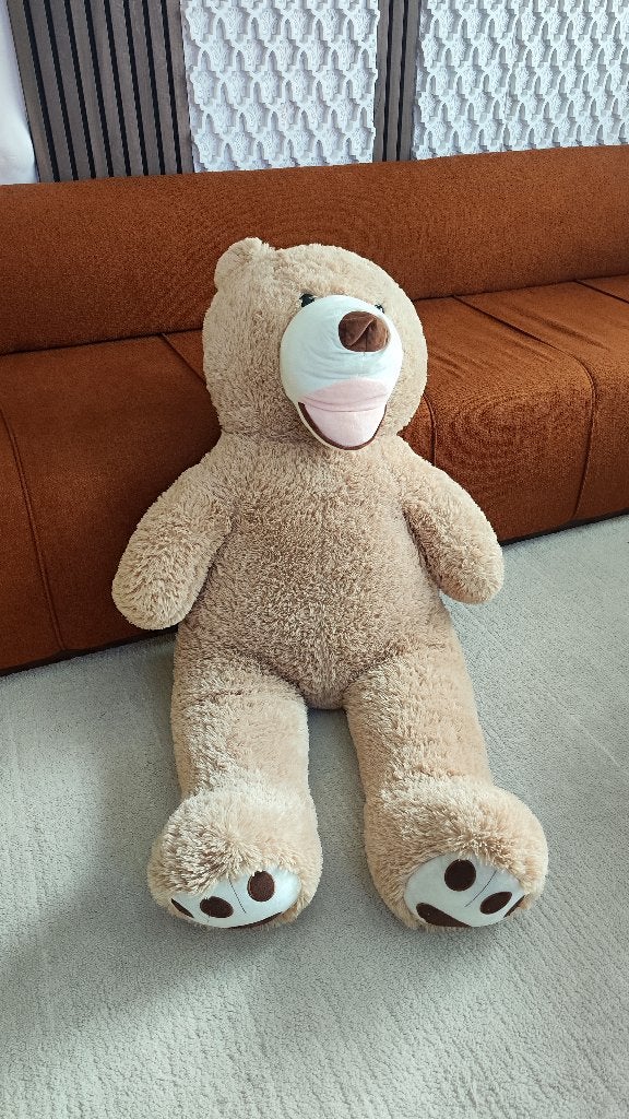 Grand ourson en peluche beige, Enfants & Bébés, Grand (plus de 80 cm), Comme neuf, Enlèvement, Ours