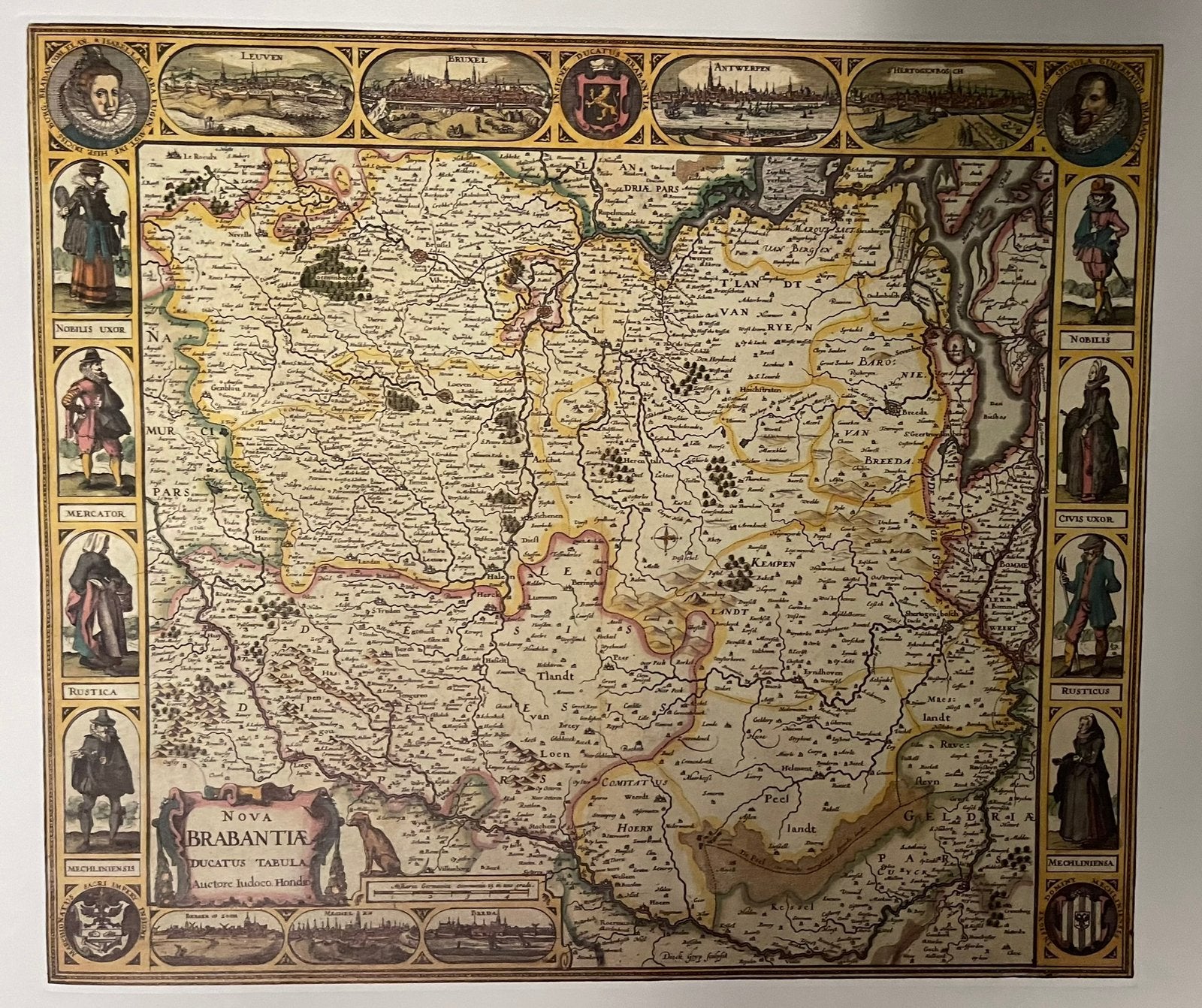 Belle carte ancienne de Nova Brabantia, Antiquités & Art, Art | Dessins & Photographie, Enlèvement, Carte