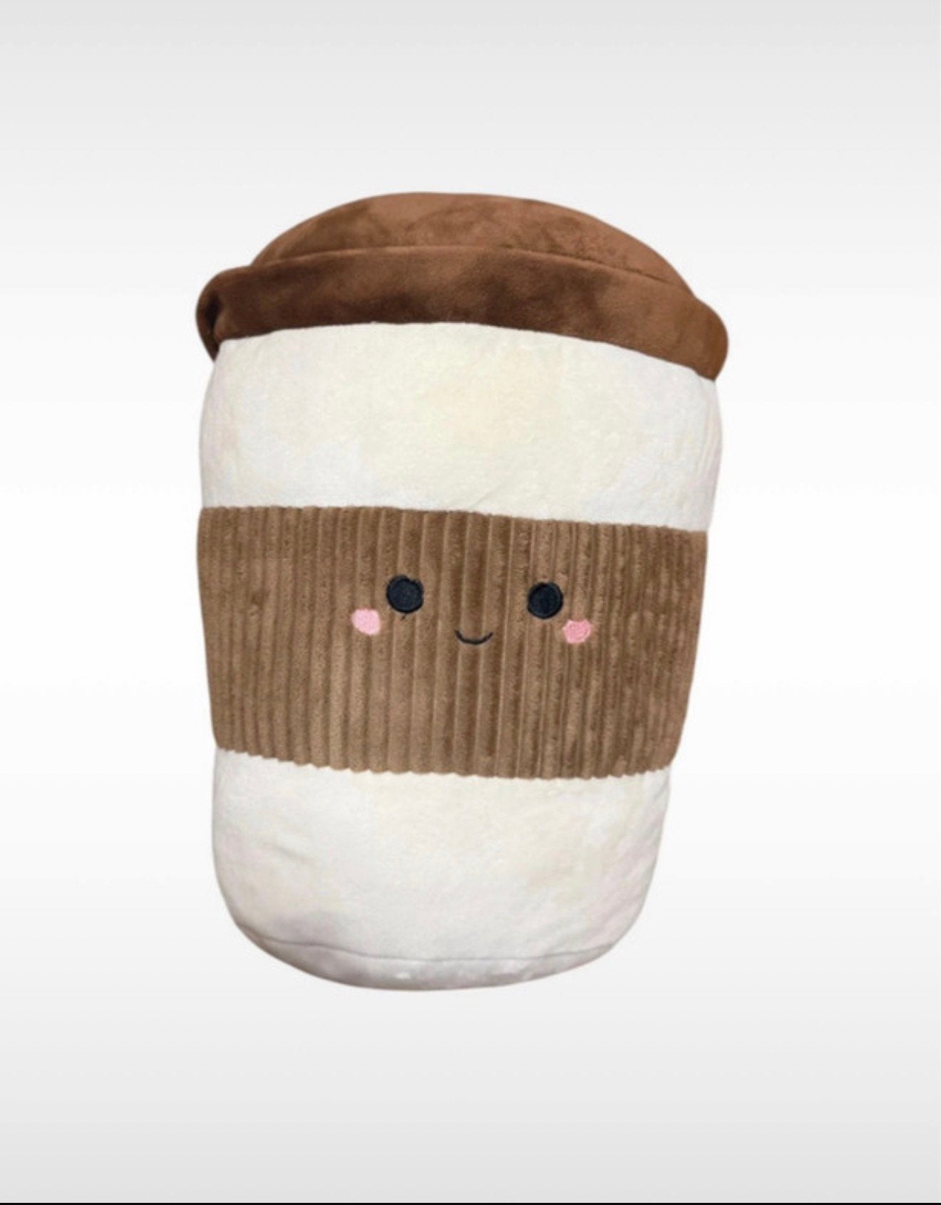 Grote fluffy coffee cup kussen, Wit, Nieuw, Ophalen of Verzenden, Sierkussen