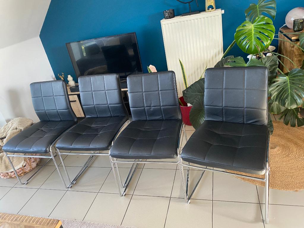 Stoelen te koop, Ophalen, Gebruikt, Zwart, Vier