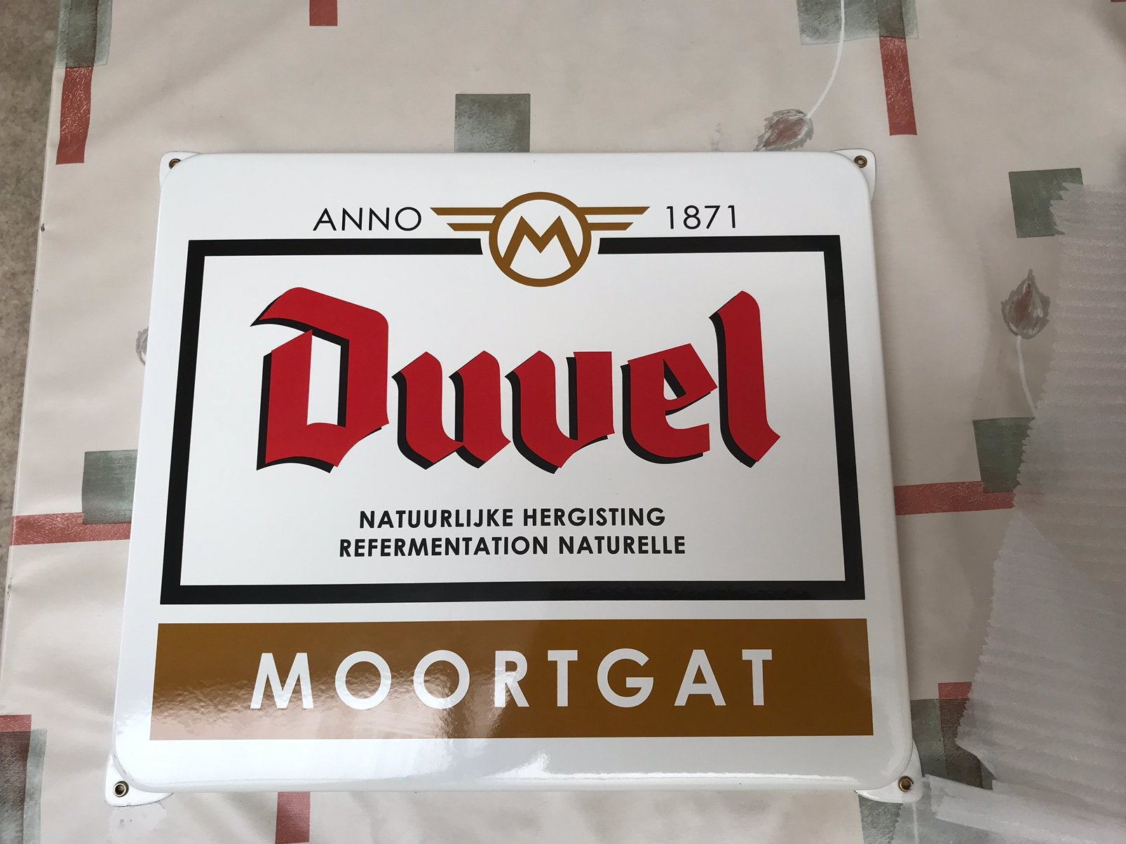 Duvel emaille reclamebord, Ophalen of Verzenden, Nieuw, Reclamebord, Plaat of Schild, Duvel