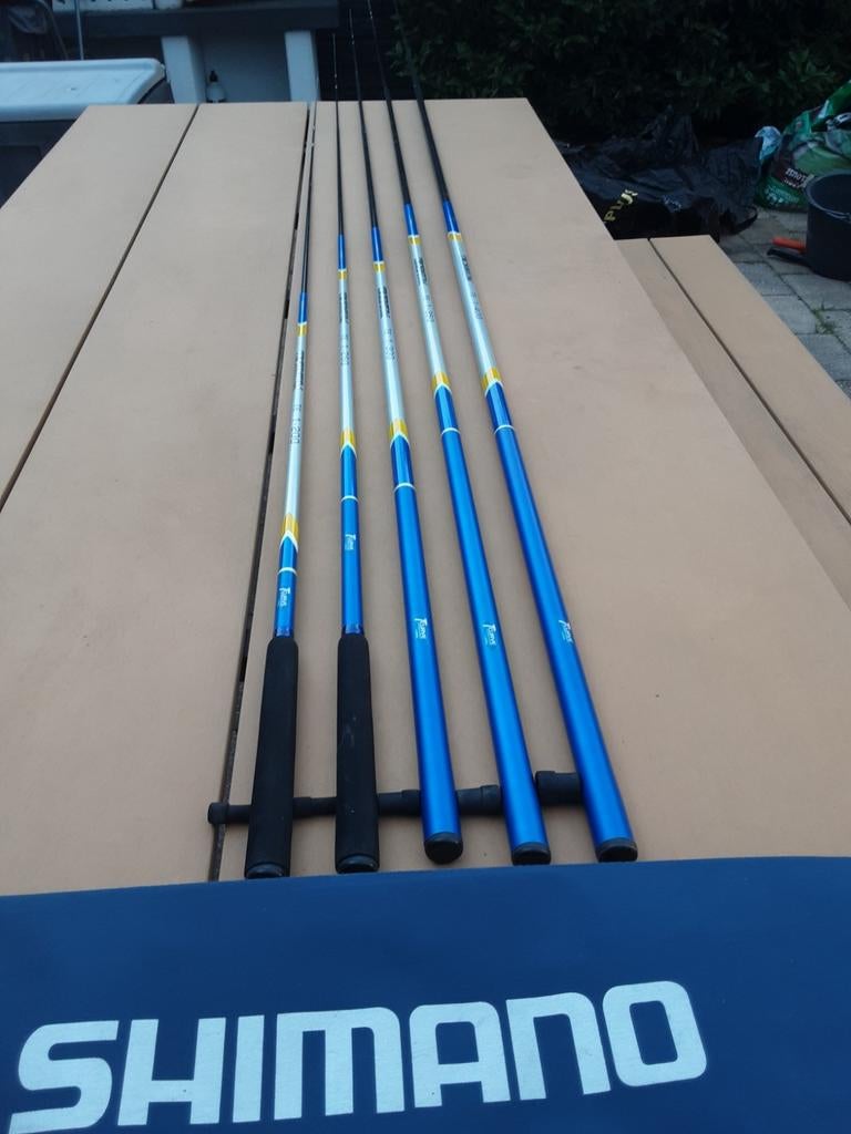 Shimano Technium TE-200 TE400 whip set, Ophalen, Zo goed als nieuw, Vaste hengel