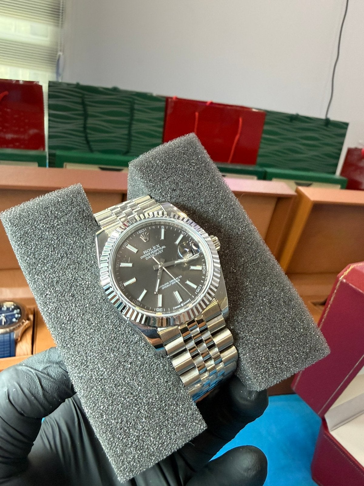 Rolex Datejust — Argent, Bijoux, Sacs & Beauté, Rolex, Enlèvement ou Envoi, Argent, Neuf