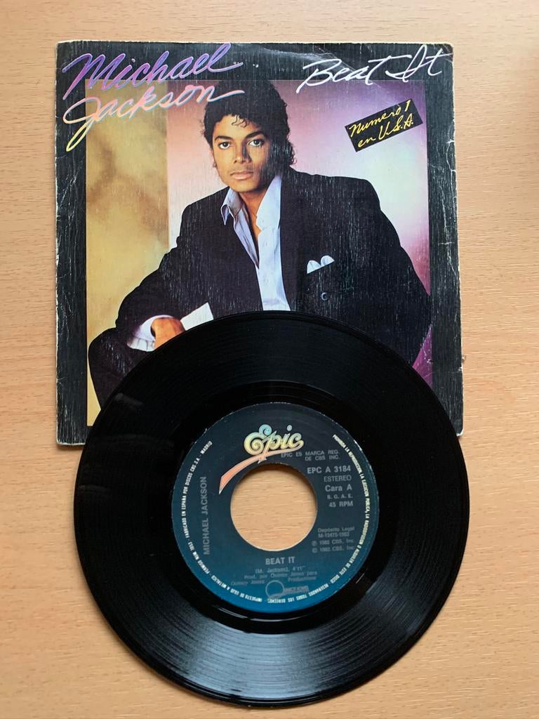 Michael Jackson - Beat it (Espagne), CD & DVD, Pressage original, Enlèvement ou Envoi, 7 inch, 1980 - 1989