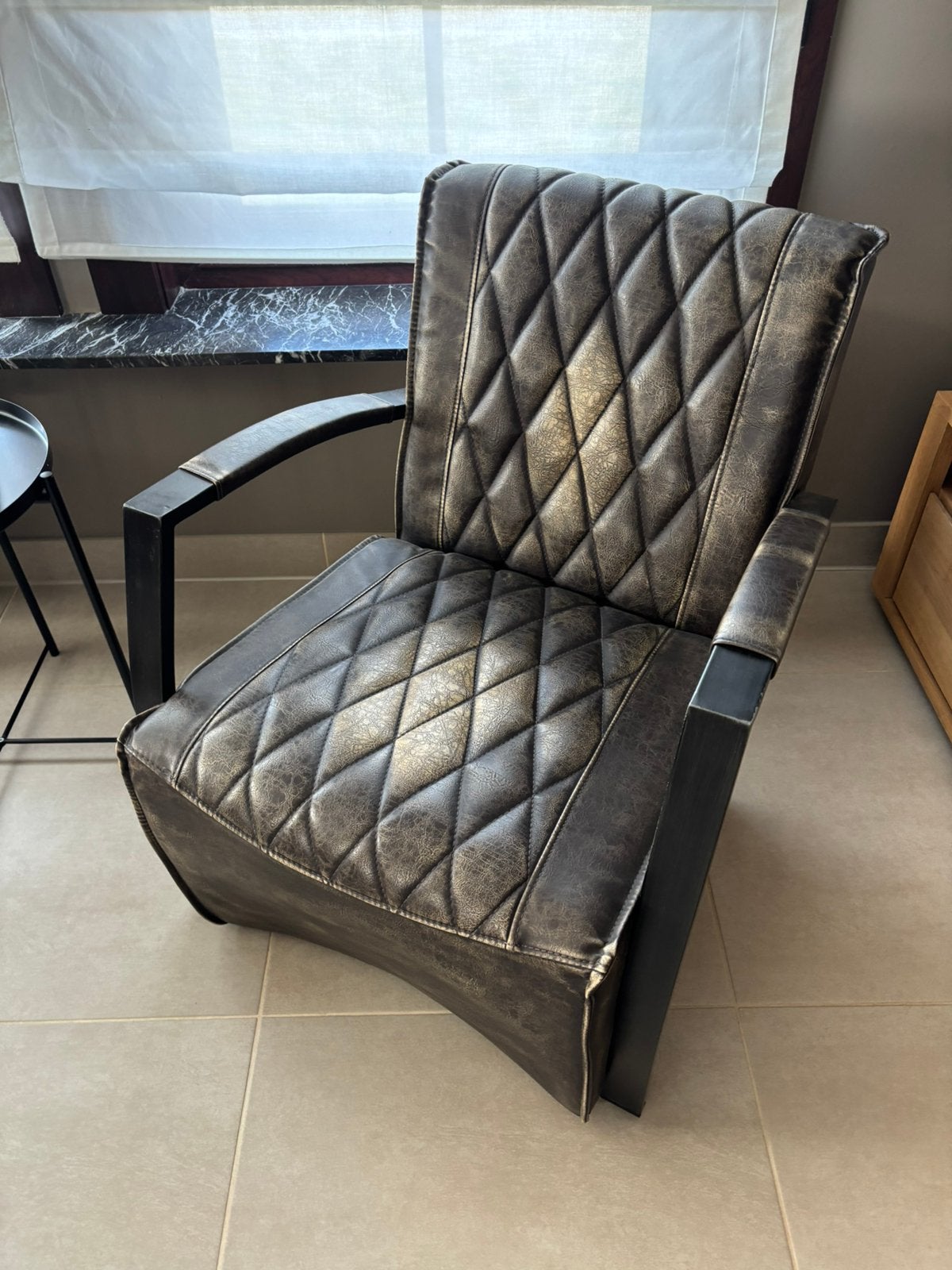 Set vintage fauteuil/clubzetel, Huis en Inrichting, Ophalen, Zo goed als nieuw