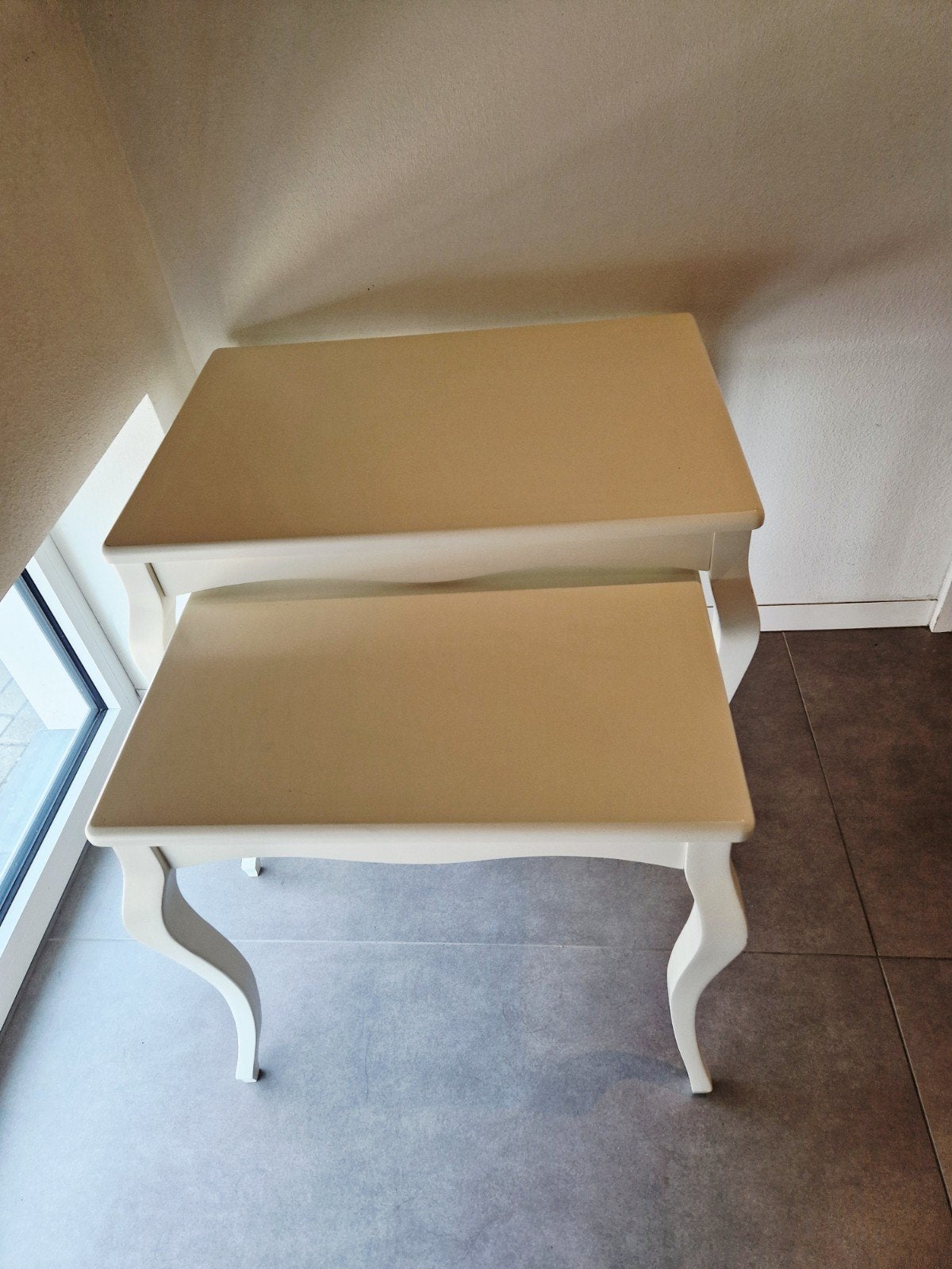 Tables d'appoint blanc crème, Maison & Meubles, Enlèvement