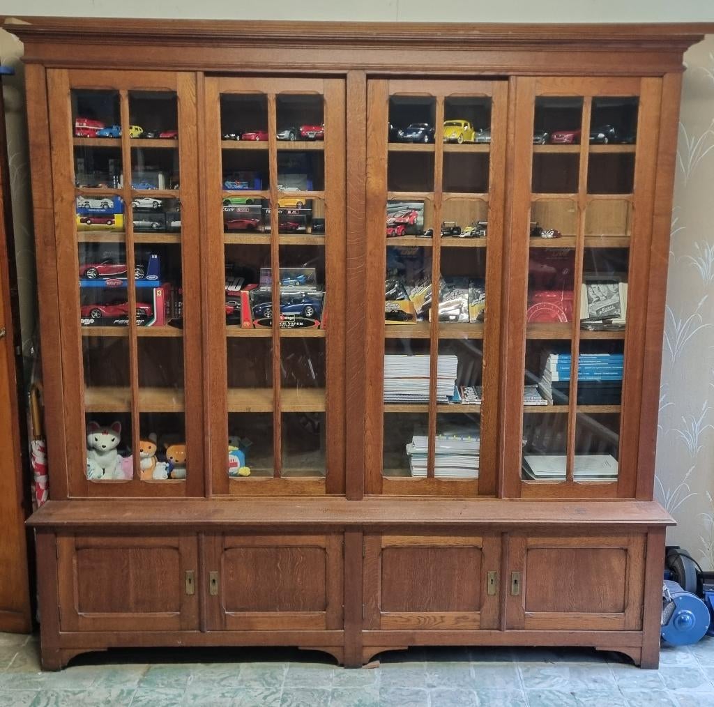 Vitrinekast eik, 200 cm ou plus, Utilisé, Chêne, 50 à 75 cm