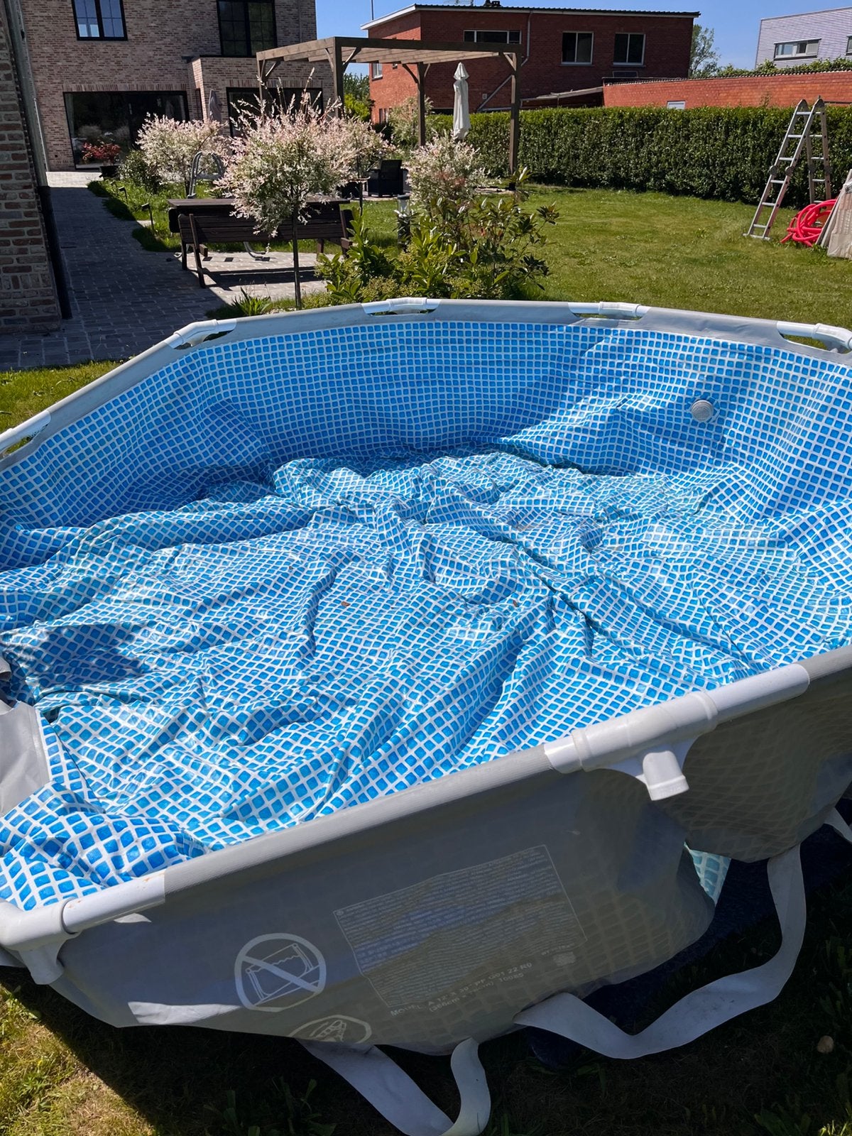 Zwembad intex, Tuin en Terras, Bubbelbaden en Hottubs, Ophalen, Zo goed als nieuw, Afdekzeil