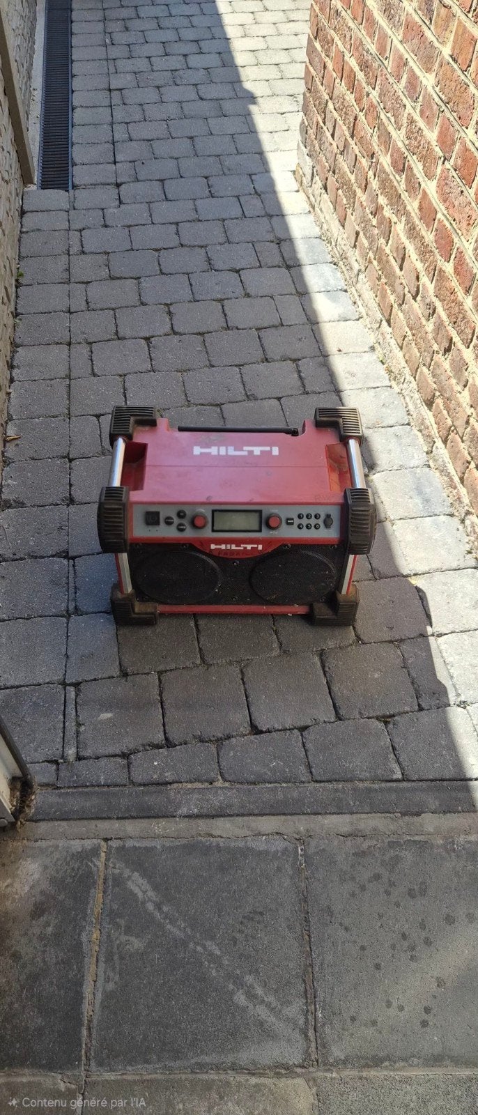 radio de chantier hilti, Enlèvement