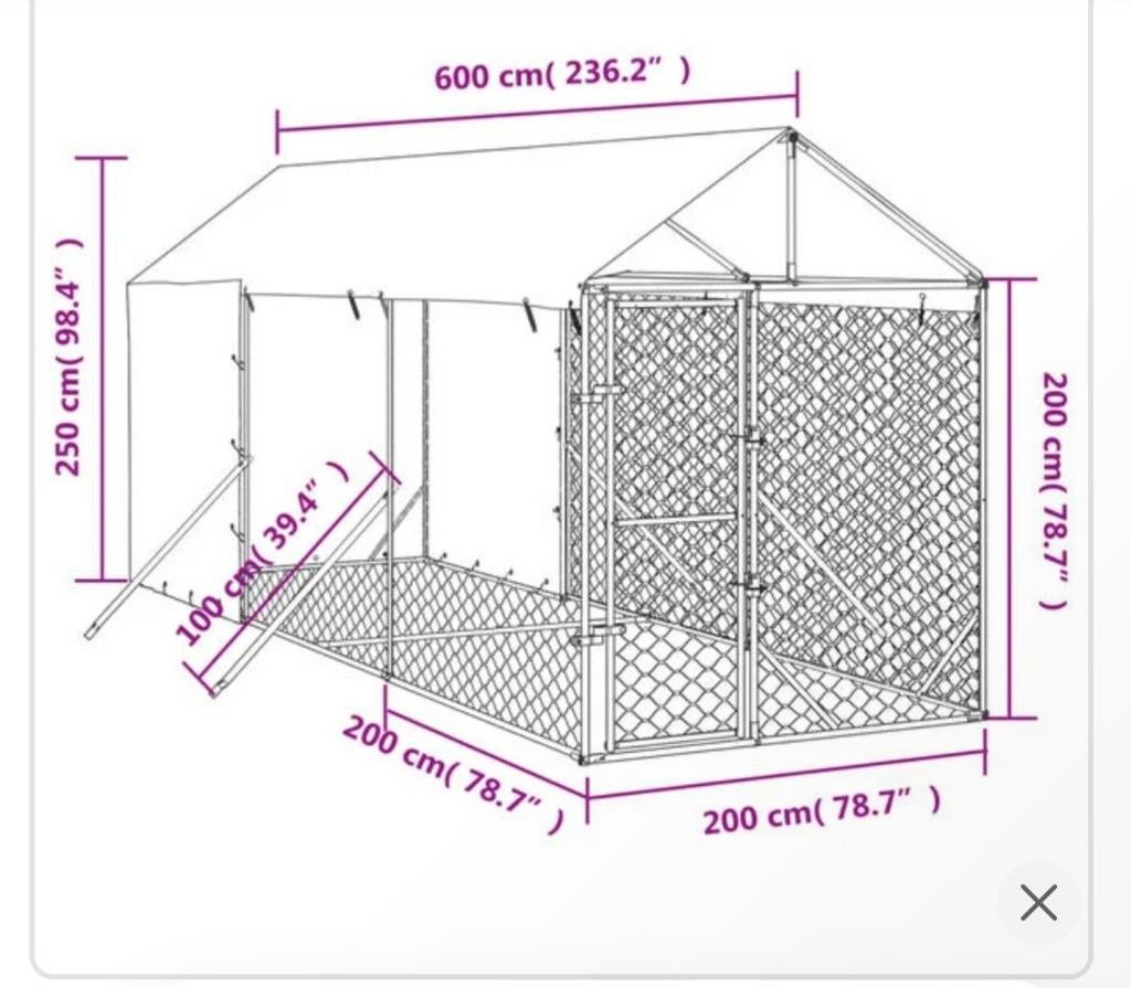 Immense enclos pour chiens , poules ou autres animaux,, Animaux & Accessoires, Maisons pour chiens, Enlèvement