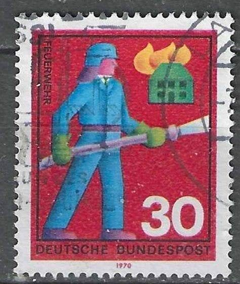 Duitsland Bundespost 1970 - Yvert 492 - Hulpdienst (ST), Postzegels en Munten, Verzenden, Gestempeld