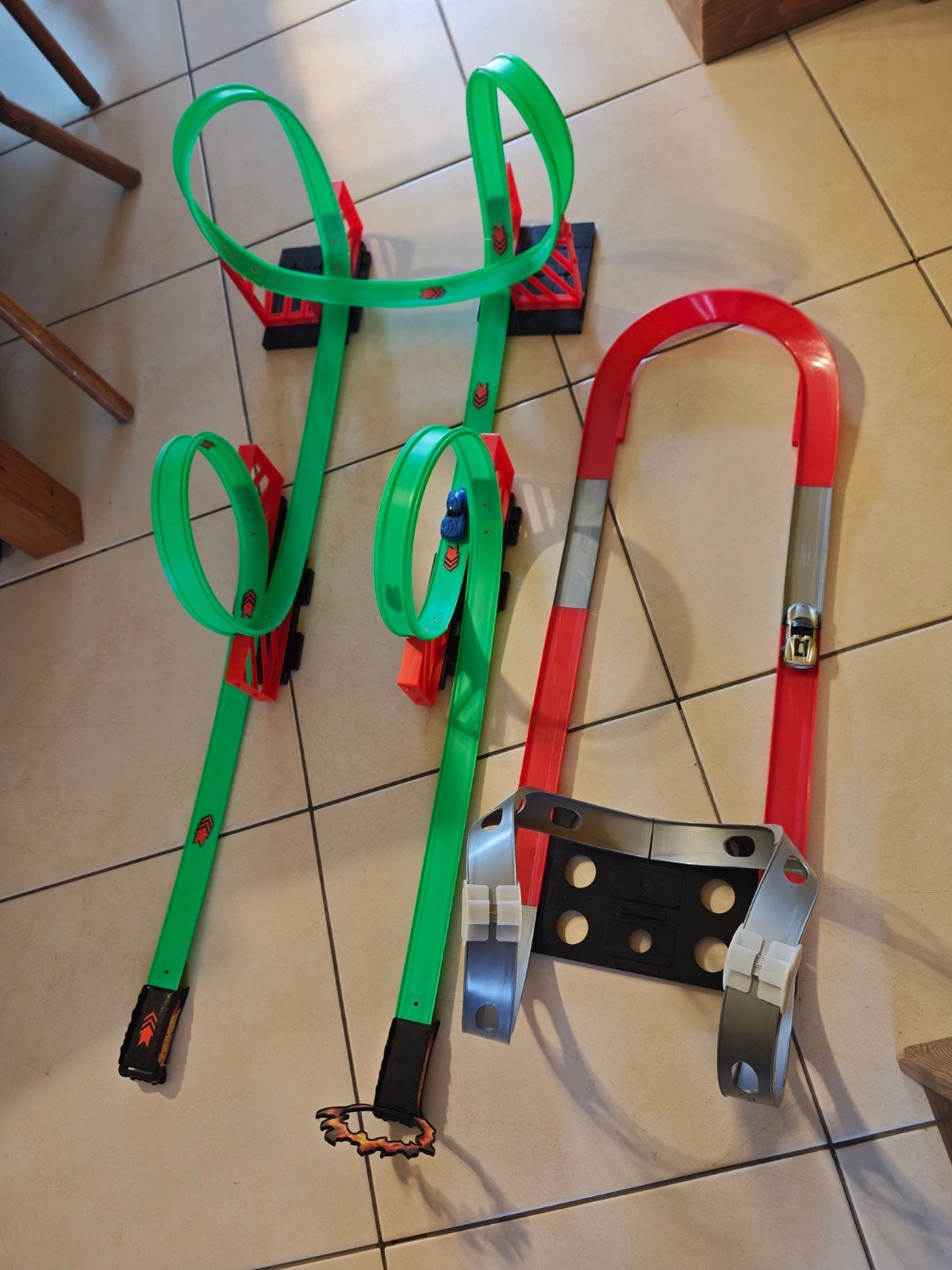 2 racebanen voor frictie motor auto, Opwindmechanisme, Met looping, Ophalen, Overige merken