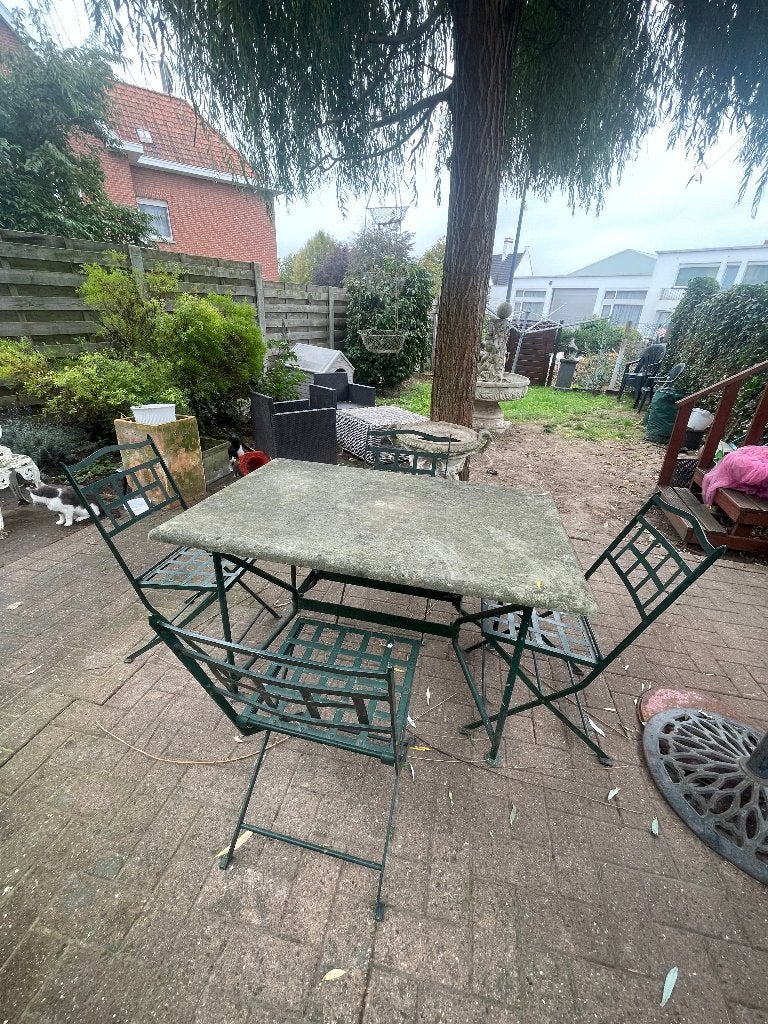 tuinset met 4 stoelen, Tuin en Terras, Ophalen, Eettafel, 4 zitplaatsen, Tuinset