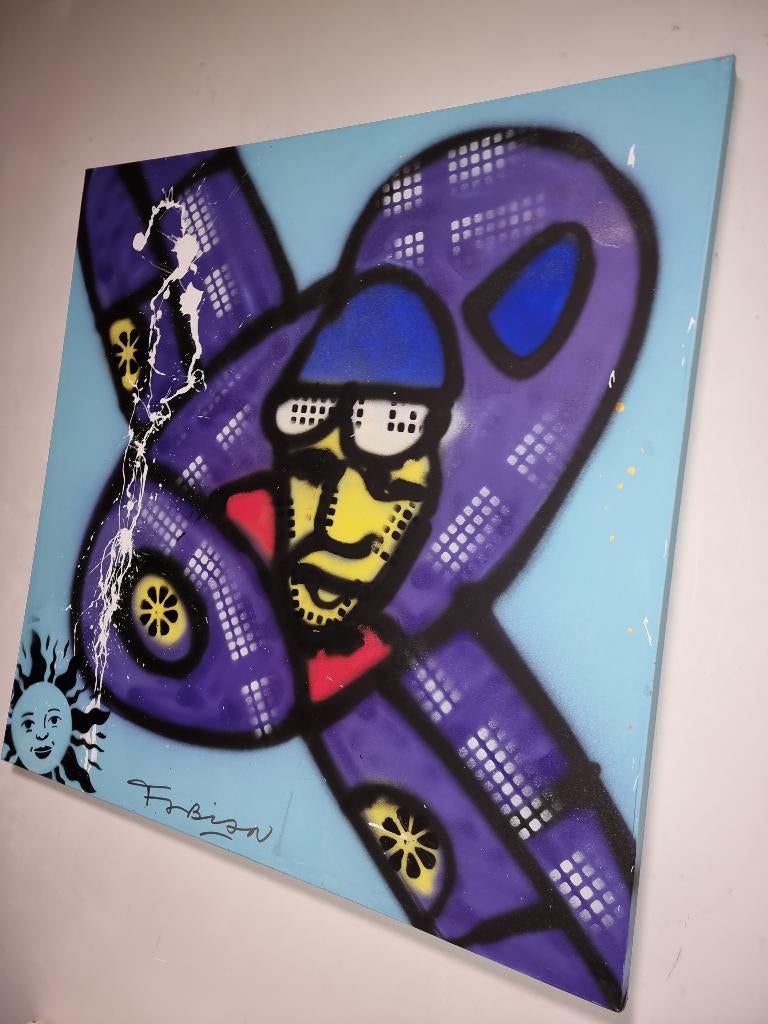 Fabian (Herman Brood) AIRPLANE, Antiek en Kunst, Kunst | Schilderijen | Klassiek, Ophalen