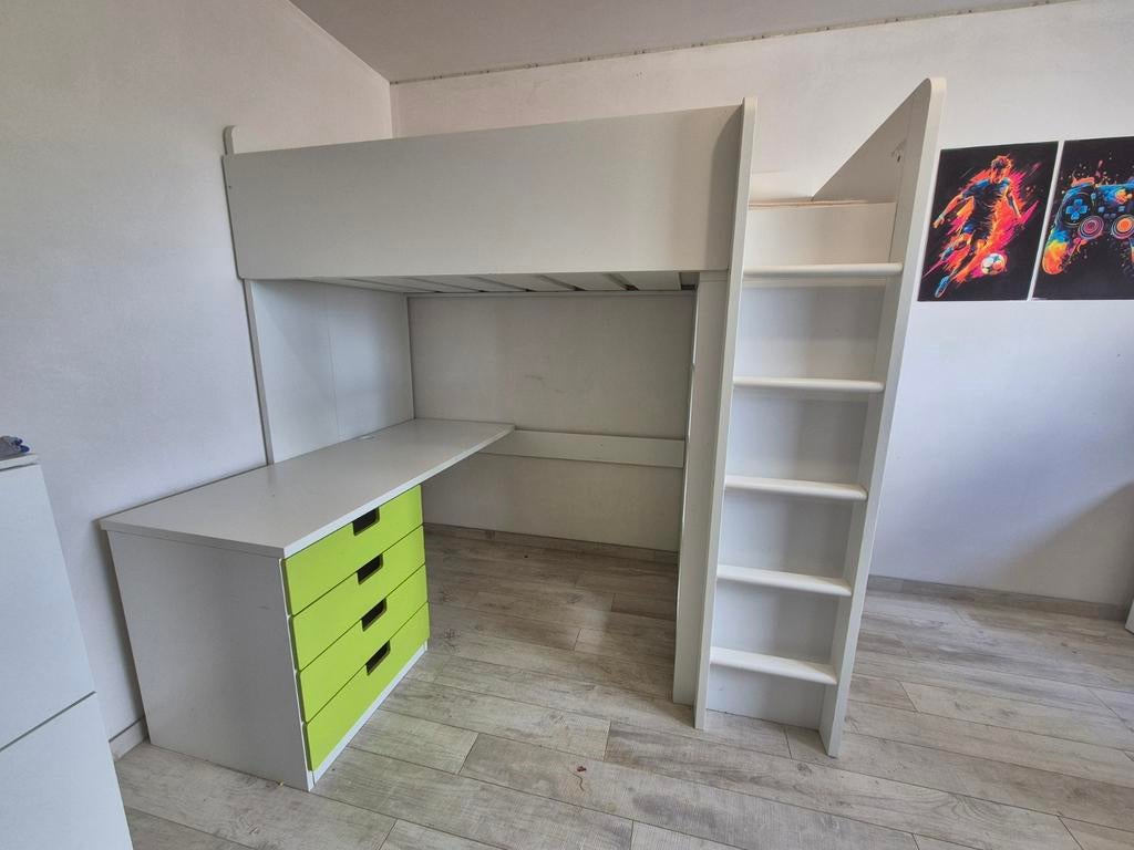 Hoogslaper met bureau net of zonder matras, Enlèvement, Lit mezzanine
