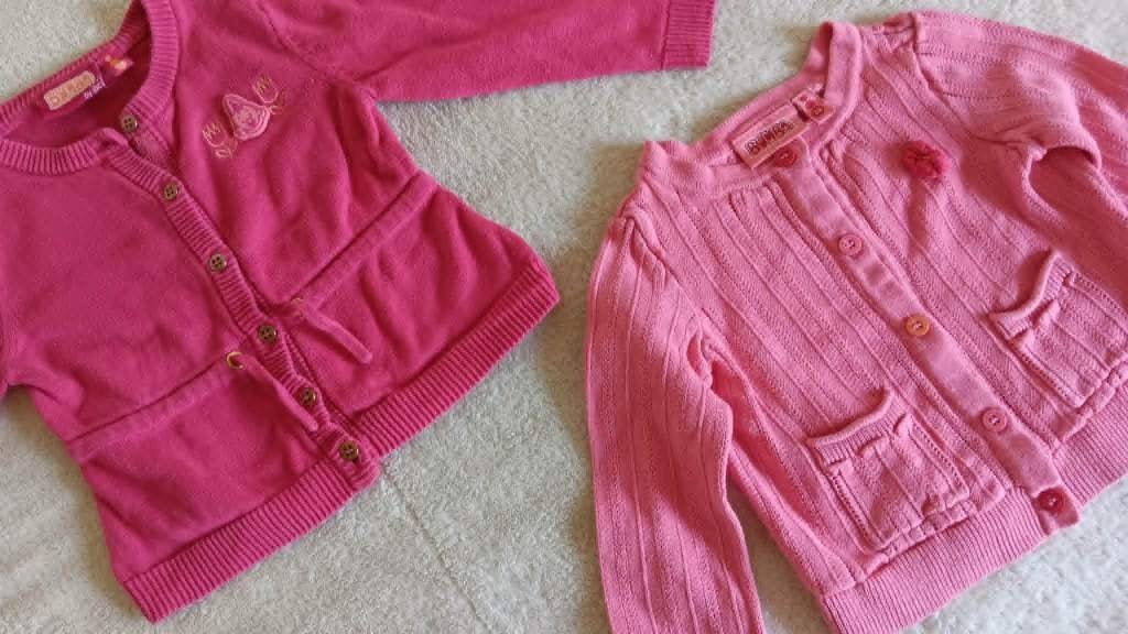 2 Vestjes roze  Bumba meisje  Maat 74, Kinderen en Baby's, Babykleding | Maat 74, Ophalen, Gebruikt, Meisje