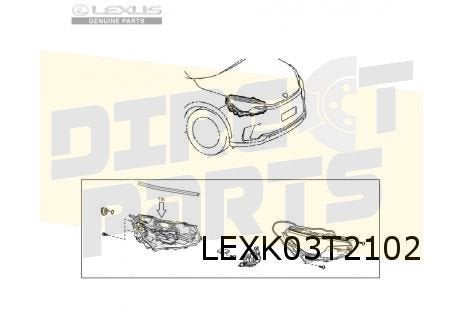 Lexus LBX (3/24-) koplamp Rechts Origineel! 8110552Q30, -, Verzenden, -, Nieuw