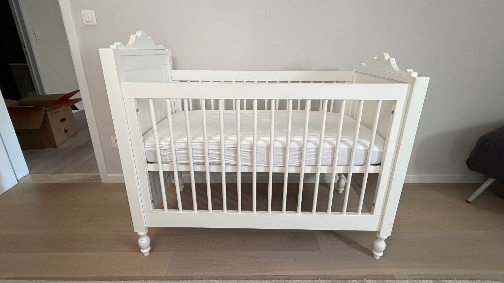 Wit babybed Bopita, Gebruikt, Minder dan 140 cm, Minder dan 70 cm, Ophalen