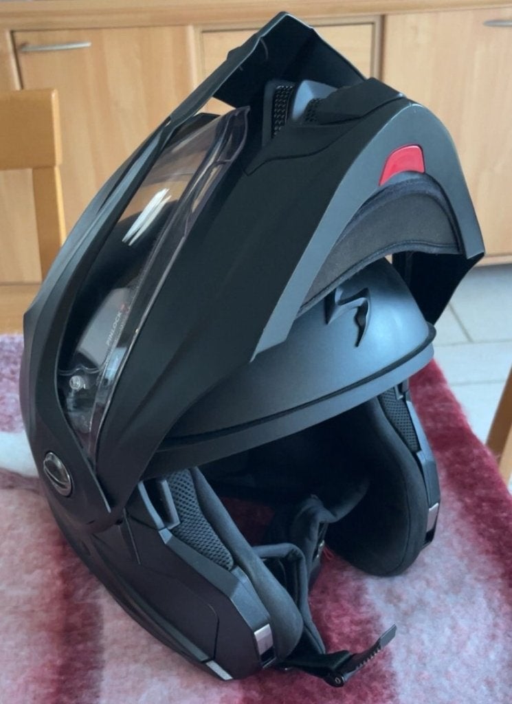 Scorpion ADX-2 cross-over systeemhelm - maat L - als nieuw, Motoren, Ophalen of Verzenden, Nieuw zonder kaartje, L, Systeemhelm