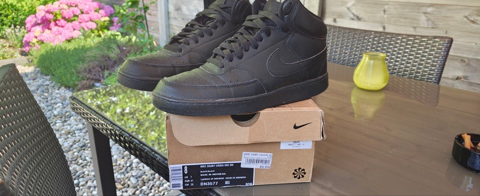 Nike court vision mid, NIKE, Comme neuf, Baskets, Noir