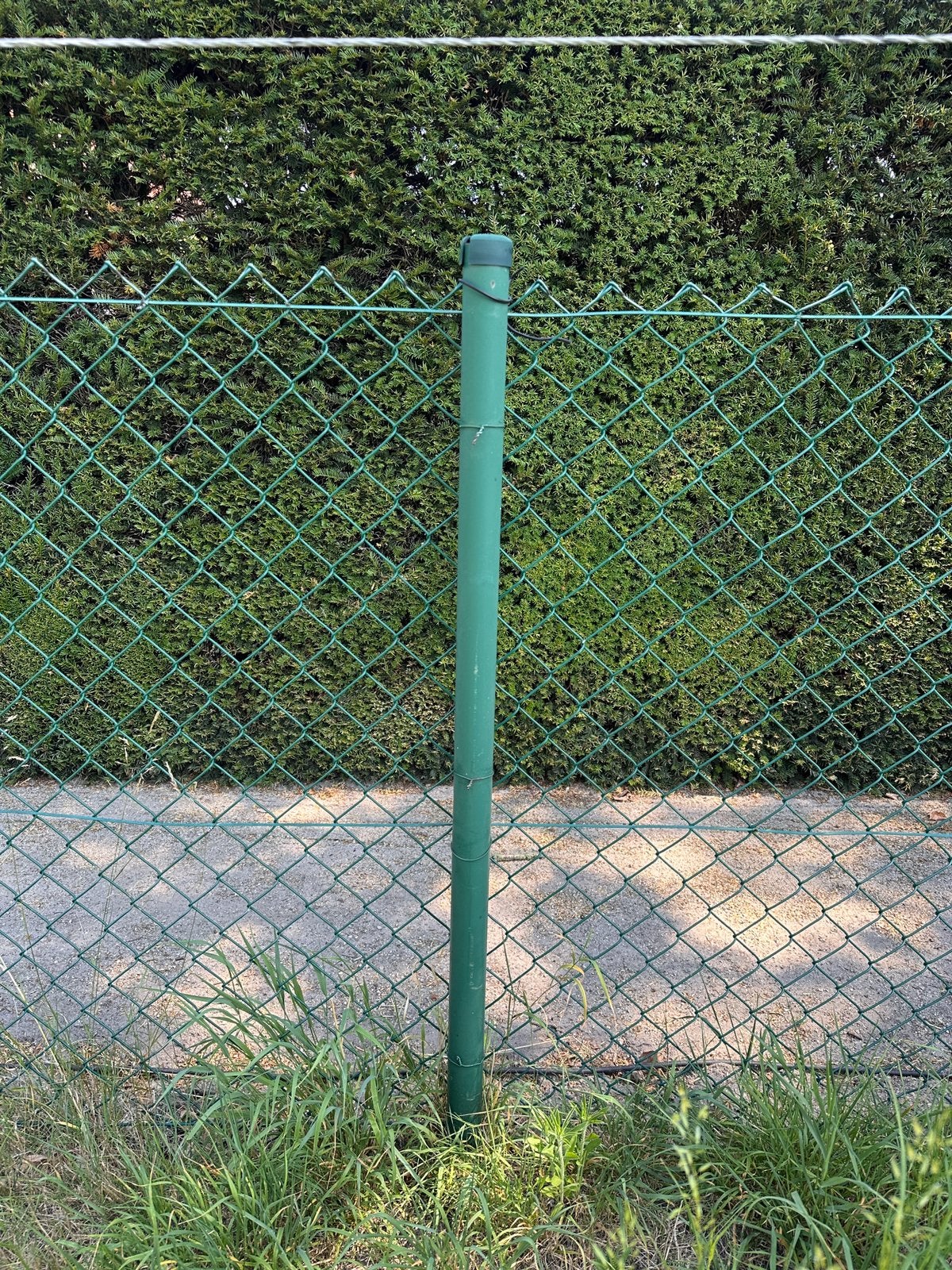 Groene ronde tuinafsluitingspalen, Tuin en Terras, Gaas en Draad, Ophalen, Gebruikt, 20 meter of meer, Gaas