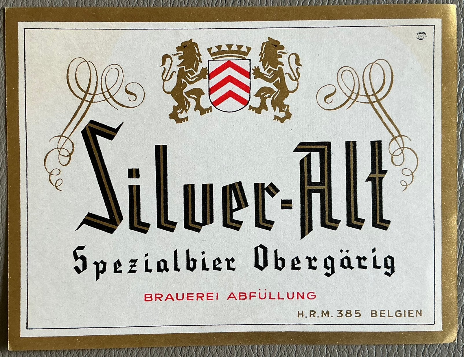 Oud SILVER-ALT/bieretiket, Ophalen of Verzenden, Zo goed als nieuw, Overige typen