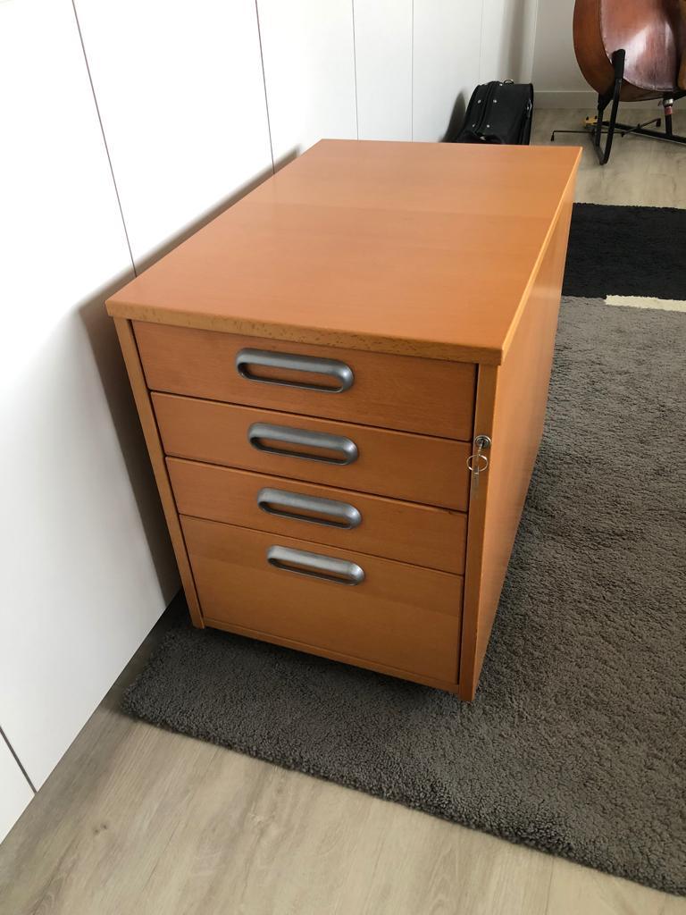 Ladeblok op wieltjes met sleutel, Huis en Inrichting, Kasten | Ladekasten, Ophalen, Zo goed als nieuw, 3 of 4 laden, Minder dan 100 cm