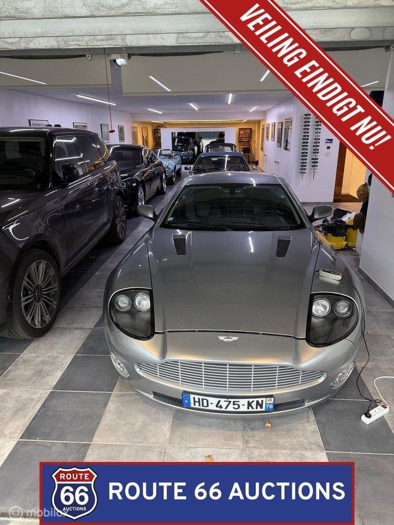 Aston Martin Vanquish | 2004 | Route 66 Auctions, Auto's, Gebruikt, Zwart, Bedrijf, Handgeschakeld