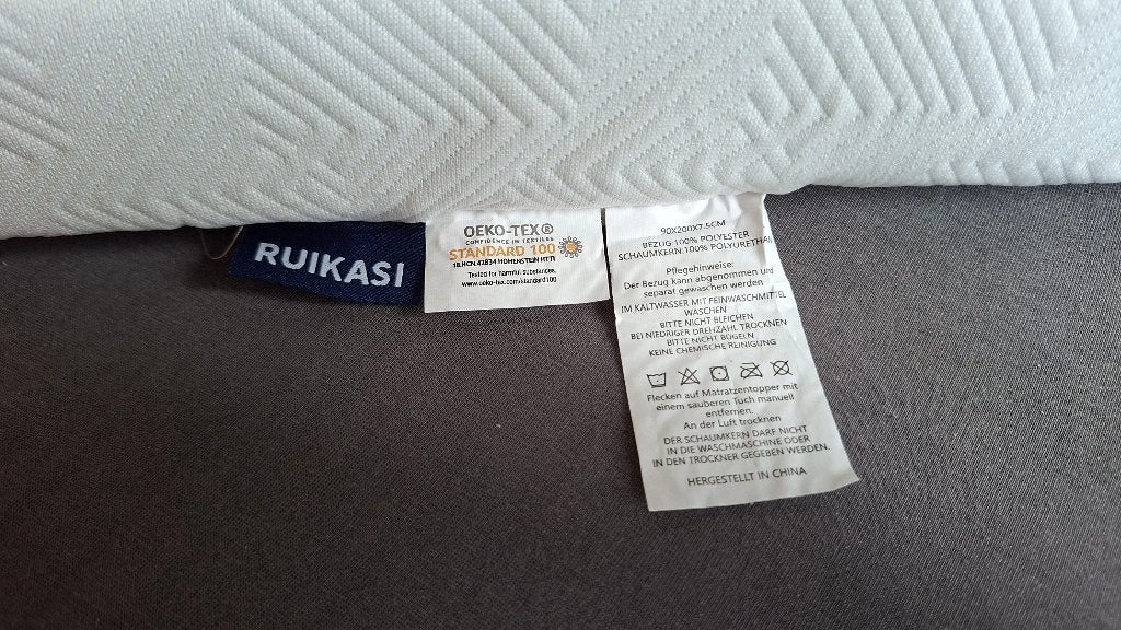 RUIKASI matrastopper 90x200x7.5 (2verschillende hardheden), Huis en Inrichting, Ophalen, Eenpersoons, 190 cm of minder, Zo goed als nieuw