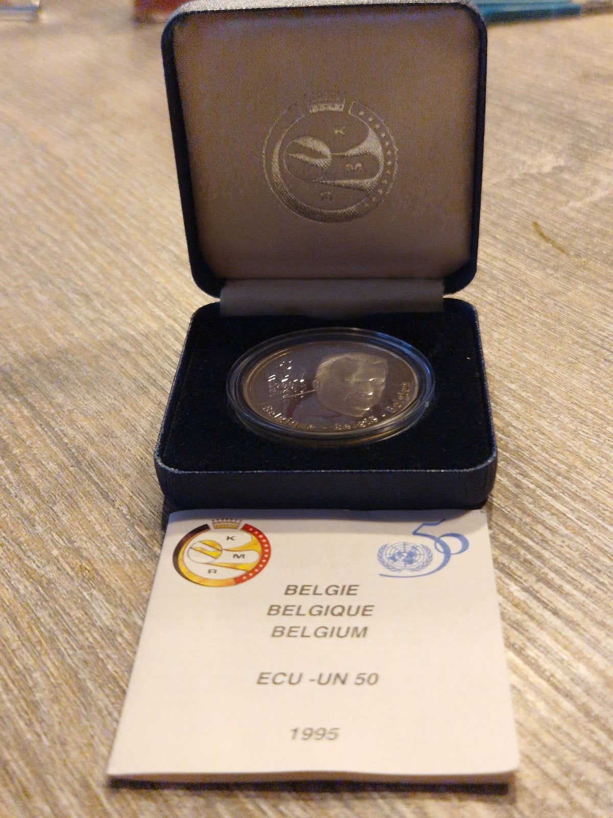 Belgische zilveren 5 ECU 1995 – 50 jaar Verenigde Naties, Timbres & Monnaies, Enlèvement ou Envoi