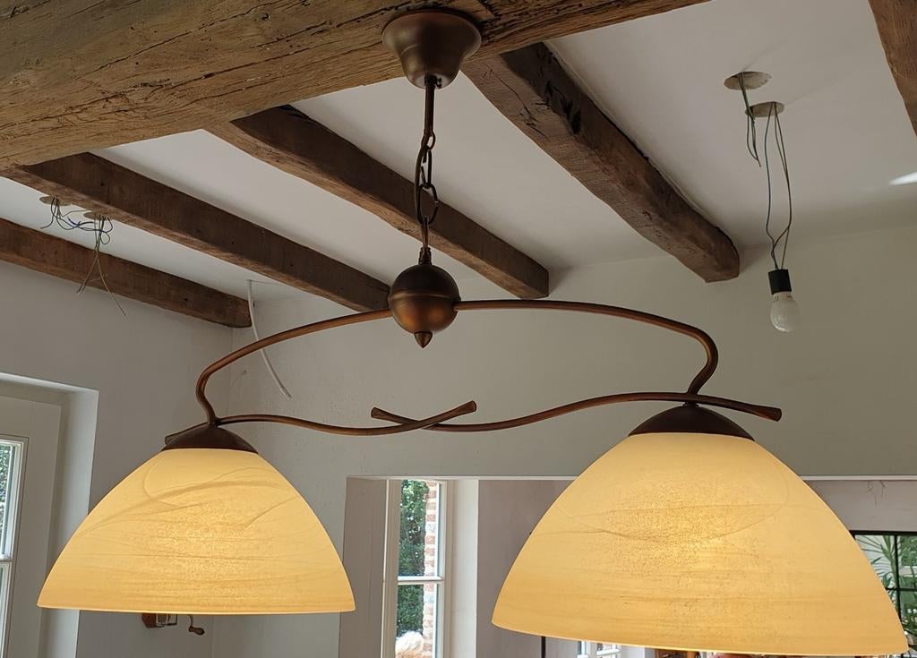 Hanglamp koper/bronskleurig, landelijk/rustiek, Ophalen