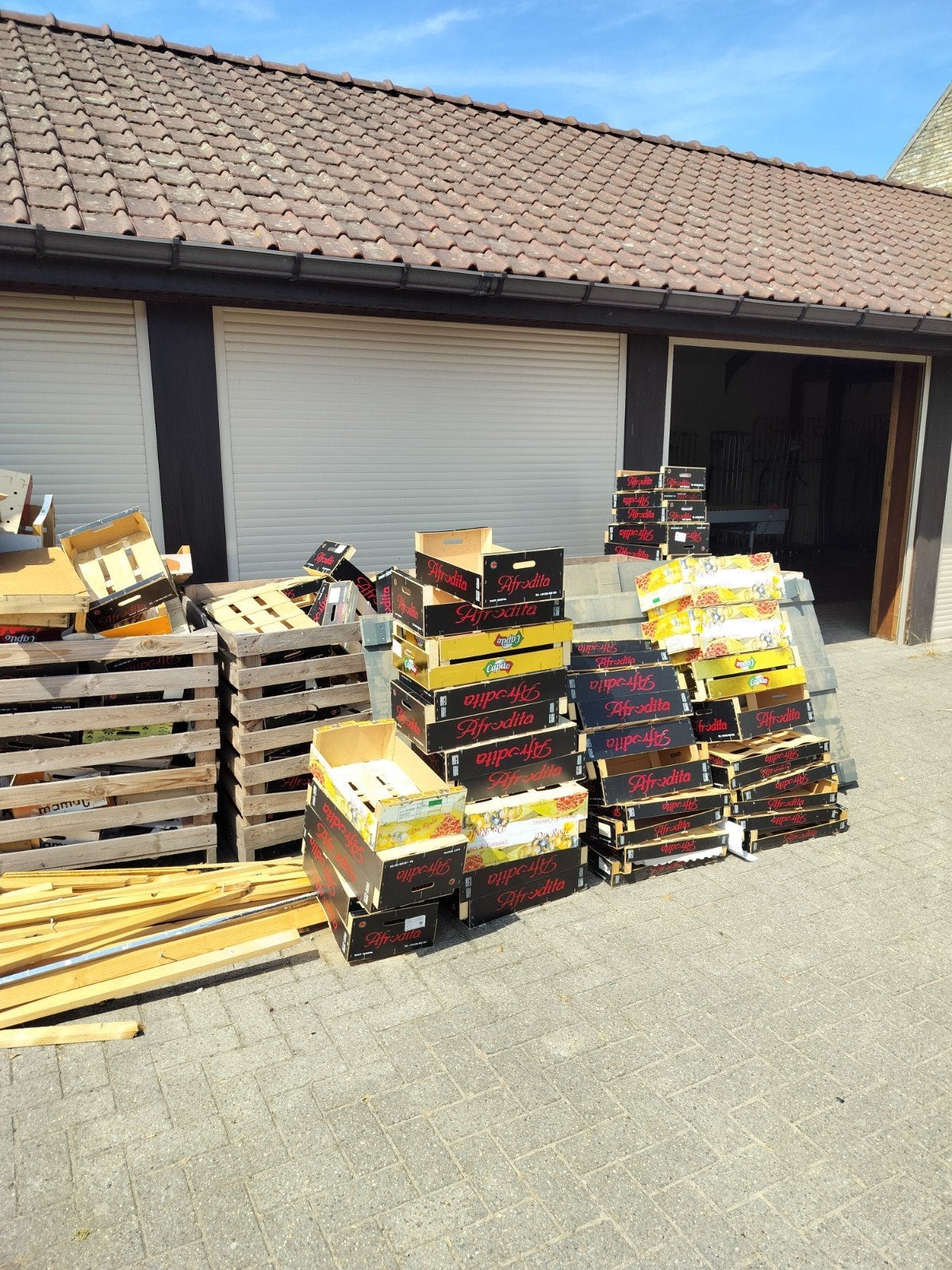 gratis fruitbakjes en afvalhout, Tuin en Terras, Brandhout, Ophalen of Verzenden