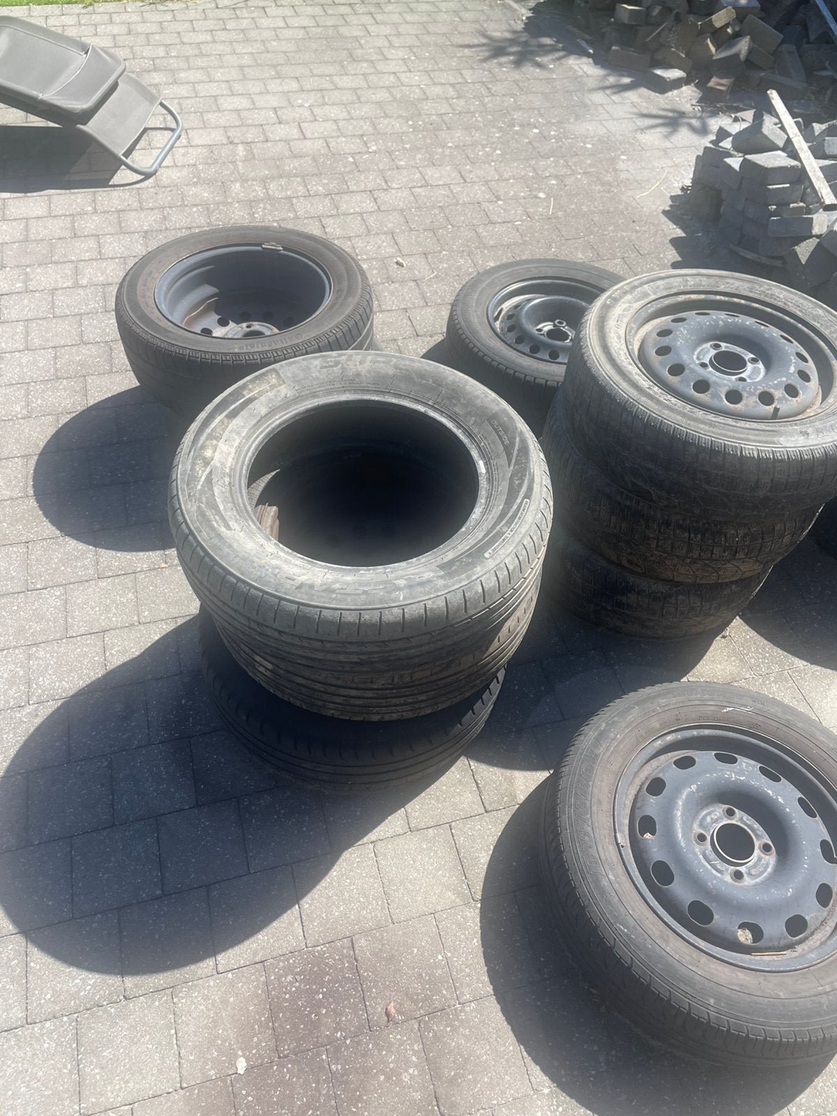 9 banden met velg,10 banden voor 40euro!, Auto-onderdelen, Banden en Velgen, Ophalen, Band(en)
