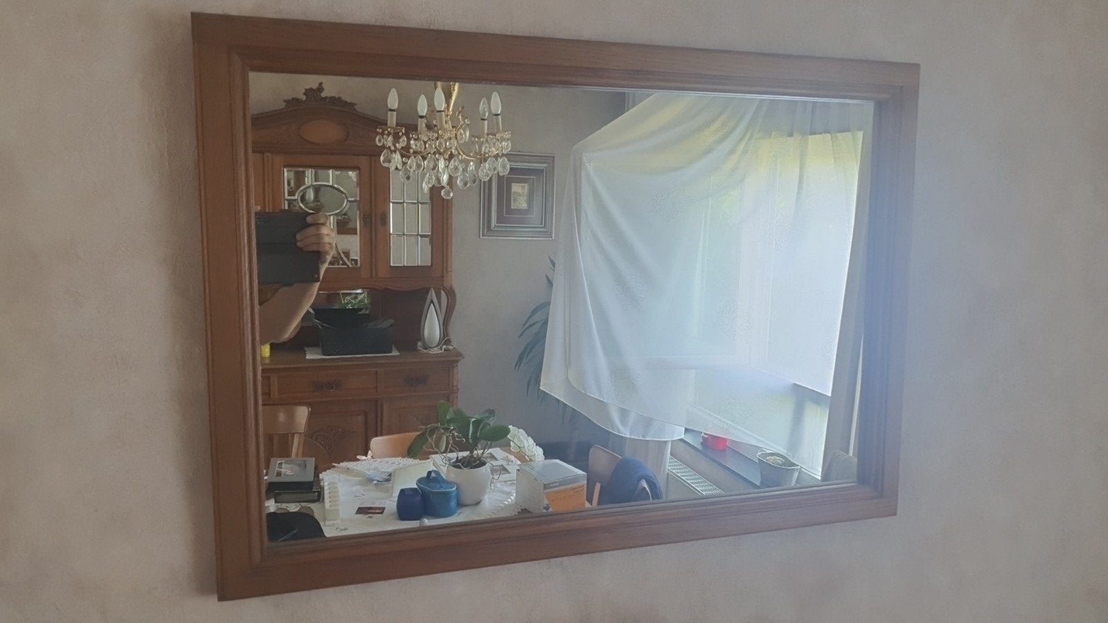 Miroir 100% chene massif, Maison & Meubles, Accessoires pour la Maison | Miroirs, Enlèvement