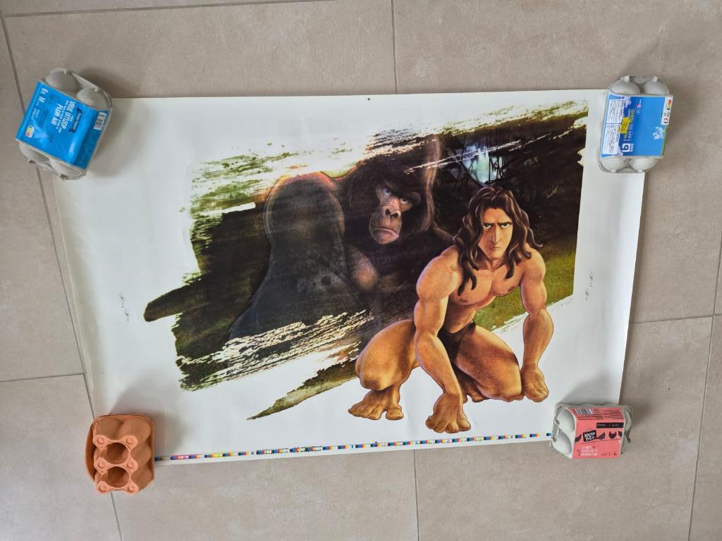 Authentieke Disney raamstickers Tarzan, Verzamelen, Posters, Ophalen of Verzenden