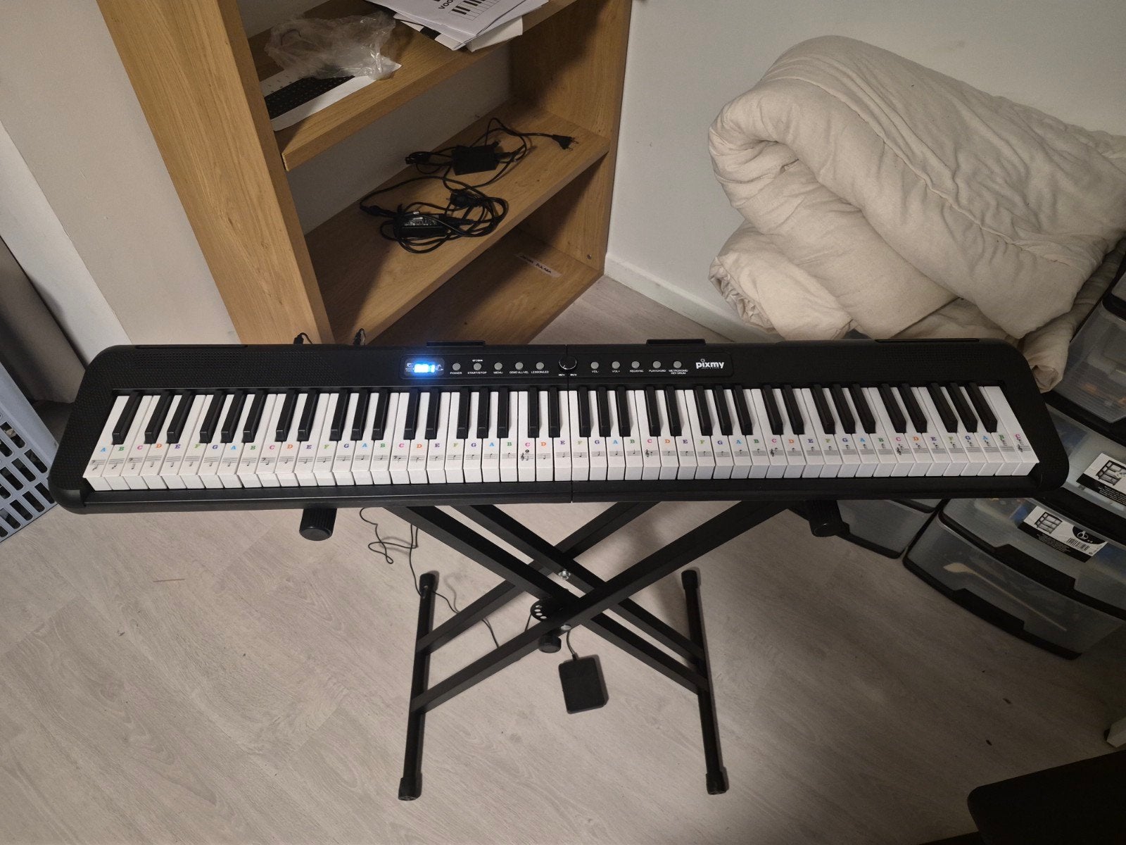 Pixmy - Clavier pour débutants + outils supplémentaires, Musique & Instruments, Comme neuf, Digital, Enlèvement, Piano