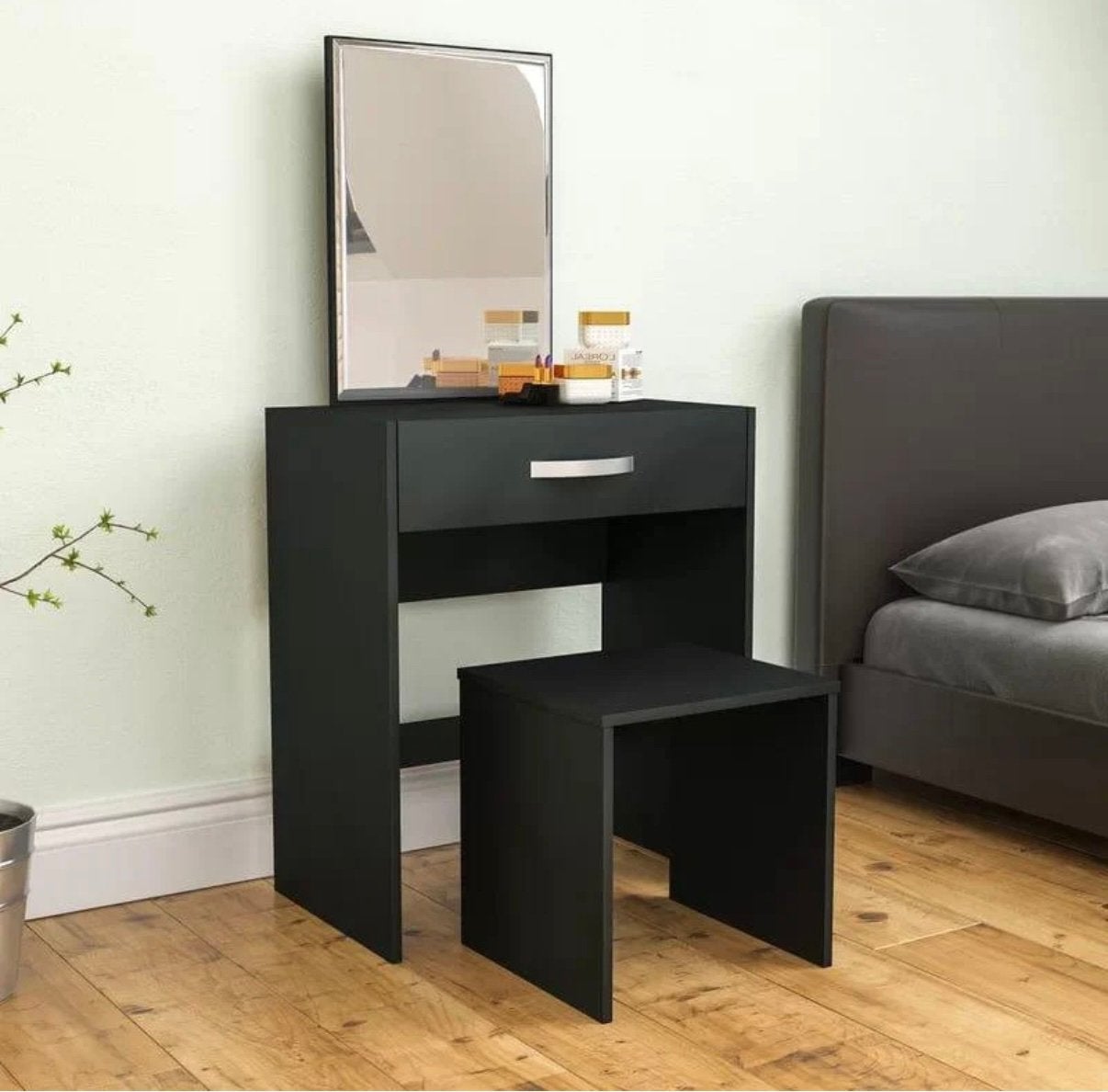 Make-up tafel/ kaptafel/ bureau’tje, Ophalen, Zo goed als nieuw, Zwart, Spaanplaat of MDF