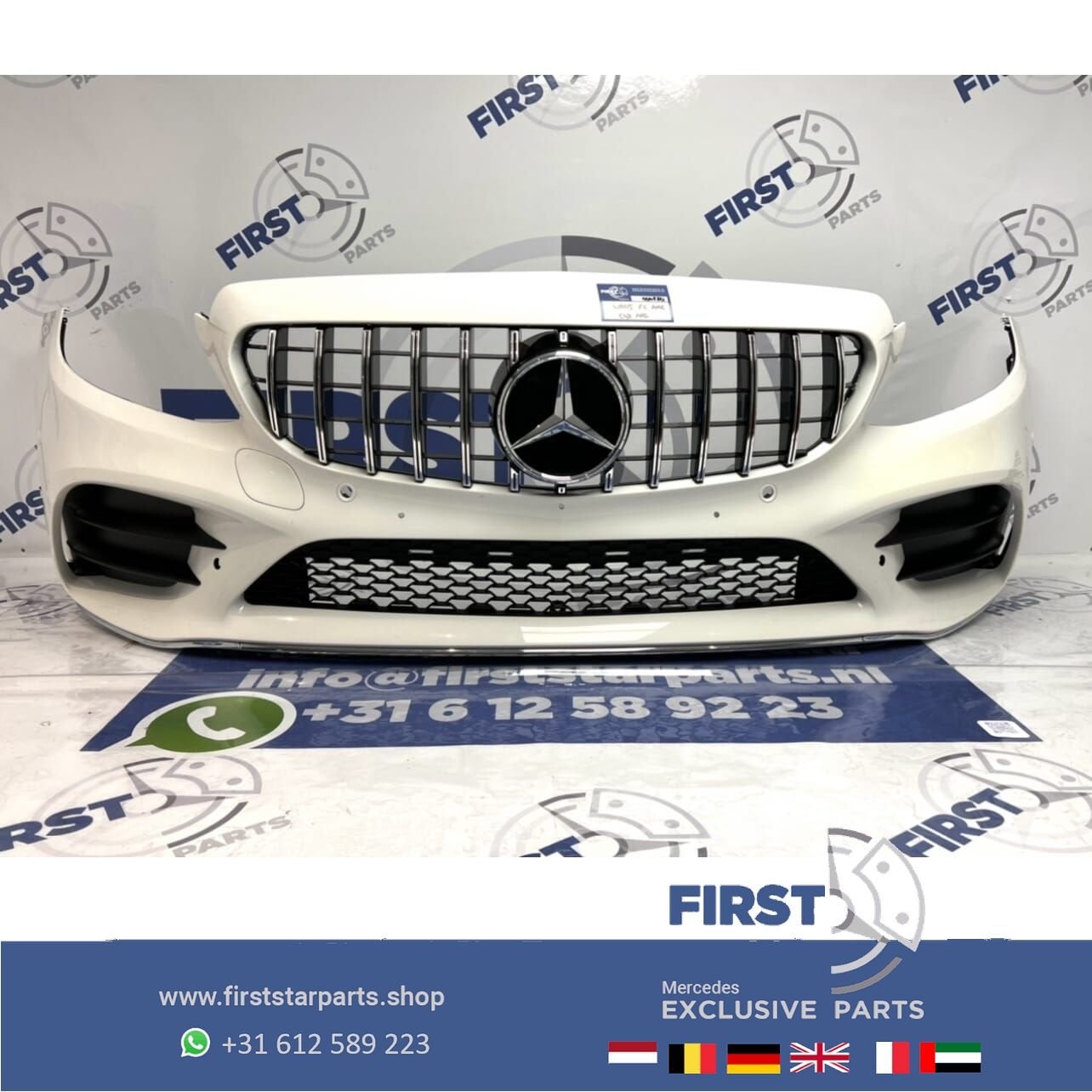 W205 COMPLETE C43 AMG FACELIFT VOORBUMPER WIT 2021 origineel, Utilisé, -, Avant, -